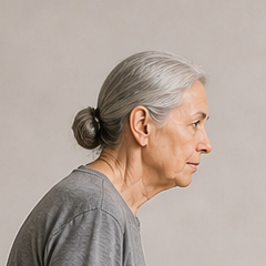 Side profile of Léa